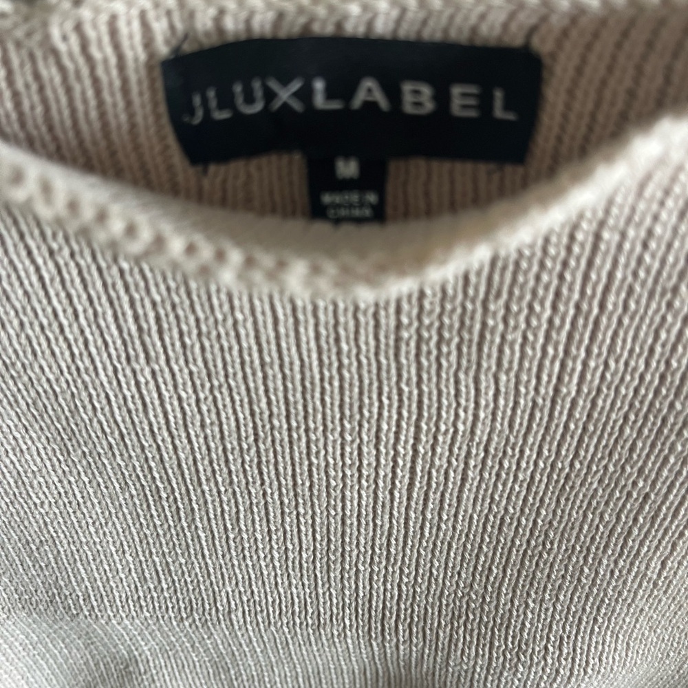 Beige Ribbed Knit Tank Top - Picture 3 of 3